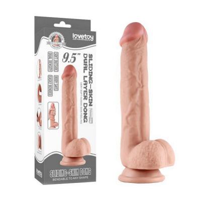 Dương vật giả hít tường siêu mềm không rung skin Dong 9.5 - Lovetoy Sliding